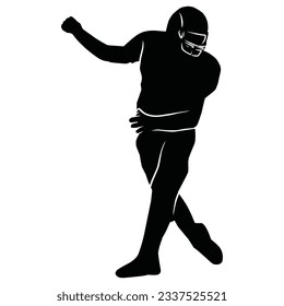 American Football Players Silhouettes , vector pack, various pose