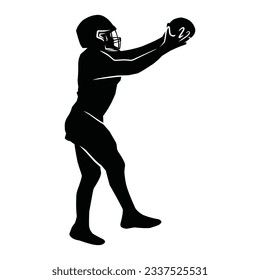 American Football Players Silhouettes , vector pack, various pose