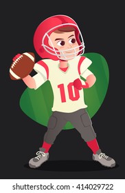 American football player.vector and illustration.