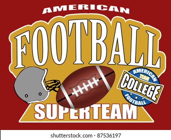 American football poster background, vector illustration