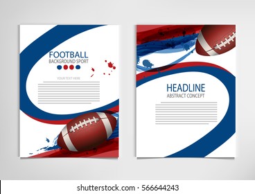 american football poster, banner and brochure template vector design.