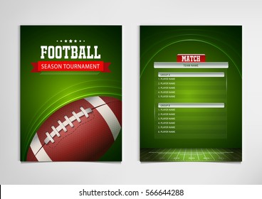 American Football Poster, Banner And Brochure Template Vector Design.