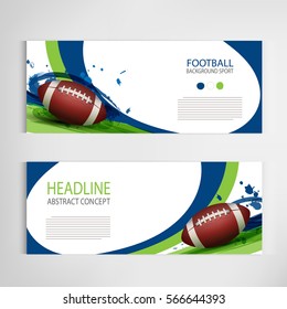 american football poster, banner and brochure template vector design.