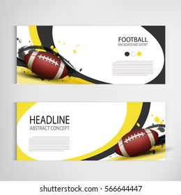 american football poster, banner and brochure template vector design.