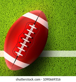 American football poster or banner template design. Rugby game brochure. Sport illustration american football.