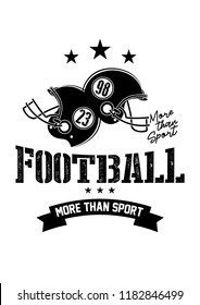 American football, Football poster, Vector art print, Sport poster design, Black vector