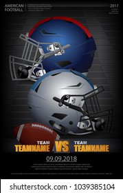 American football Poster Vector Illustration