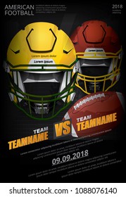 American football Poster Vector Illustration