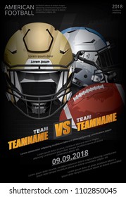 American football Poster Vector Illustration