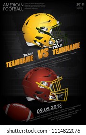 American football Poster Vector Illustration