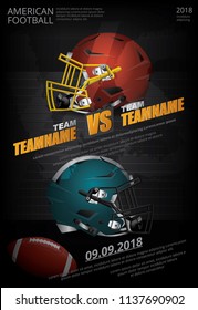 American football Poster Vector Illustration