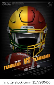 American football Poster Vector Illustration