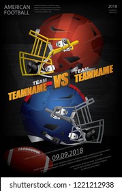 American football Poster Vector Illustration