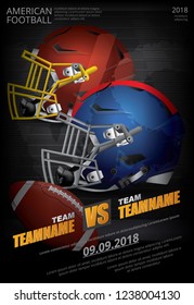 American football Poster Vector Illustration