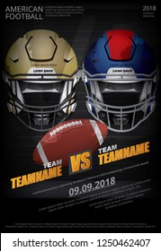 American football Poster Vector Illustration