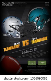 American football Poster Vector Illustration