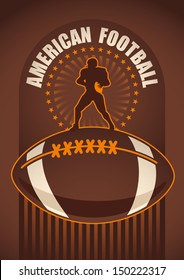 American football poster. Vector illustration.