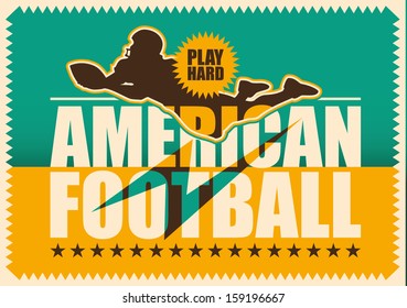 American football poster. Vector illustration.