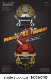 American football Poster Vector Illustration