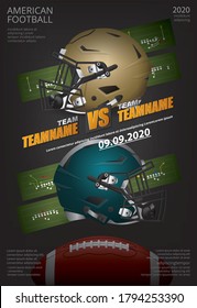 American football Poster Vector Illustration