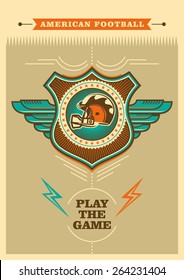 American football poster. Vector illustration.
