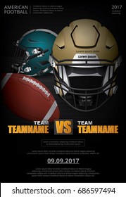 American football Poster Vector Illustration