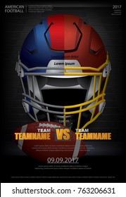 American football Poster Vector Illustration