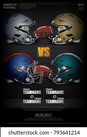 American football Poster Vector Illustration