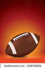 American Football Red background