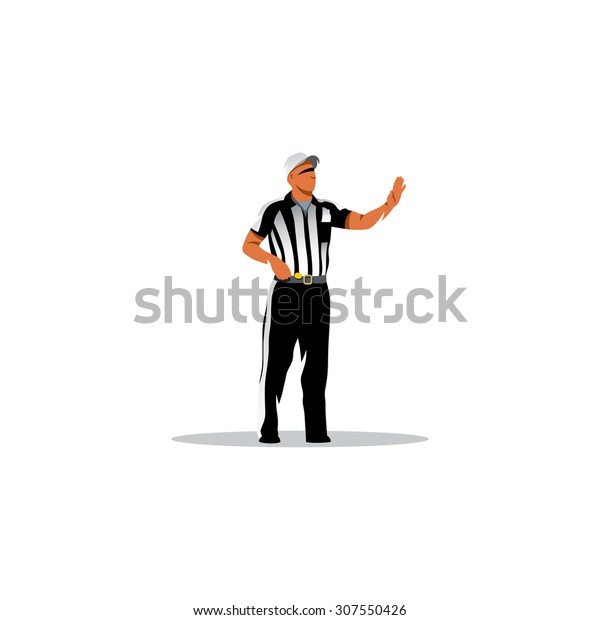 American Football Referee Sign Vector Illustration Stock Vector ...