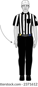 Pasos vectoriales del árbitro de fútbol americano