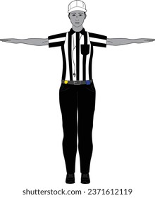 American football referee vector eps