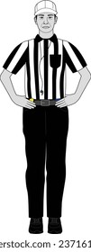 American football referee vector eps