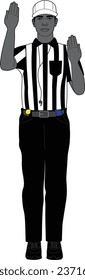 Pasos vectoriales del árbitro de fútbol americano
