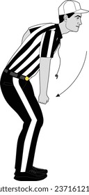 Pasos vectoriales del árbitro de fútbol americano