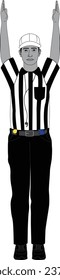 American football referee vector eps