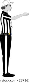 Pasos vectoriales del árbitro de fútbol americano