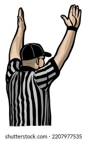 American football referee - vector illustration