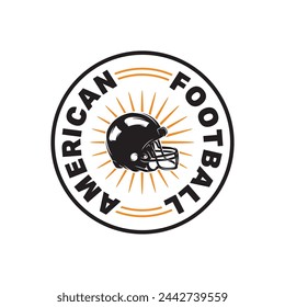 American Football retro helmet logo design