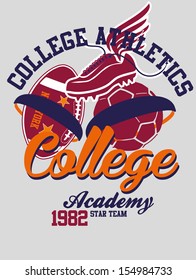 american football retro style vector art