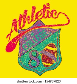 american football  retro style vector art