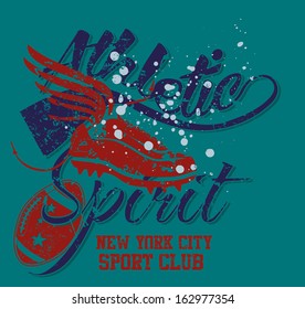 american football retro style vector art