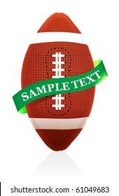 American football with ribbon