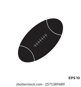 american football rugby ball flat icon vector