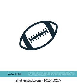 American Football, Rugby Ball Icon Vector Logo Template Illustration Design. Vector EPS 10.