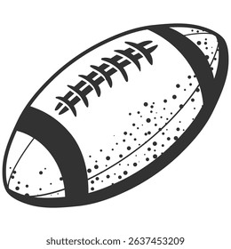American Football and Rugby Ball Icon. Flat, Silhouette, and PNG Vector Illustration. Sport Ball Bundle Isolated on Transparent Background