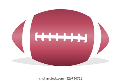 American football, rugby ball. Isolated on white background. Vector