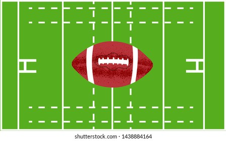 American football. Rugby ball. Marking field for American football. Vector eps 10 file editable