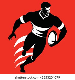 American football rugby ball vector art silhouette logo icon design. Good use for symbol, logo, mascot, icon, sign, or any design you want.