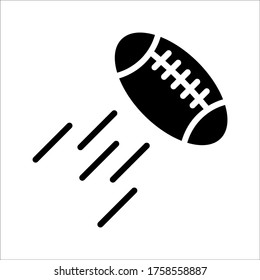 American Football rugby icon vector color editable on white background. eps 10